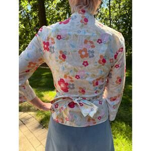 Ulla Johnson front or back tie, Gorgeous Floral Blouse Sz 4